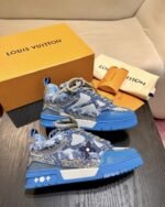 louis vuitton skate trainer blue monogram (Master Quality) Shoes Wala