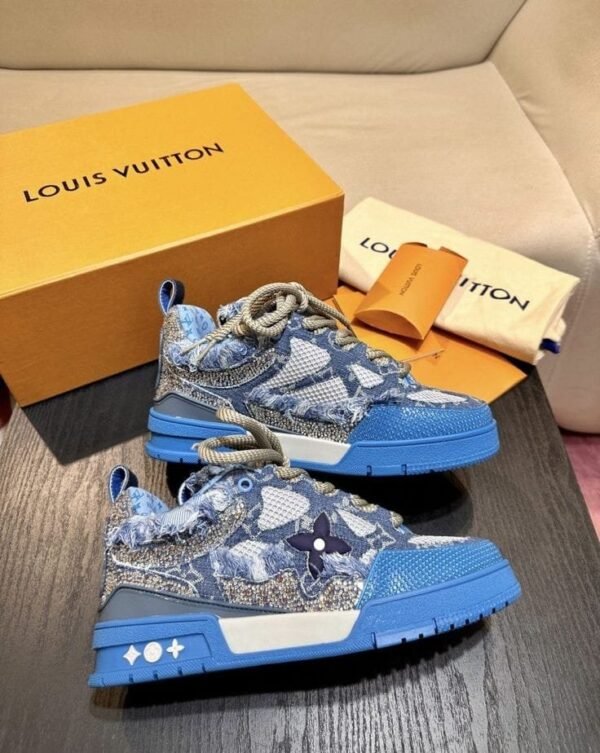 louis vuitton skate trainer blue monogram (Master Quality) Shoes Wala