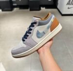 Air jordan 1Low se phantom Repaired denim swoosh (Master Quality) Shoes Wala