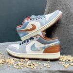 Air jordan 1Low se phantom Repaired denim swoosh (Master Quality) Shoes Wala