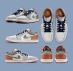 Air jordan 1Low se phantom Repaired denim swoosh (Master Quality) Shoes Wala