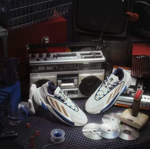 Adidass Men s Ozelia Sneaker Clear White Strong Navy White (Master Quality) Shoes Wala