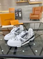 Louis Vuitton LV Trainer Virgil Abloh White Black (Master Quality) Shoes Wala