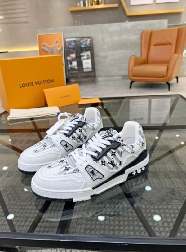 Louis Vuitton LV Trainer Virgil Abloh White Black (Master Quality) Shoes Wala