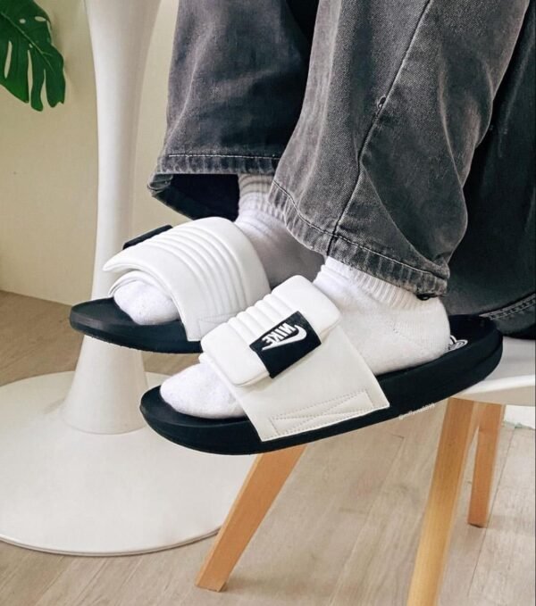 Nike of court Slides Black & White (Master Quality) Shoes Wala