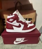 Nikee Air Jordan 1 Retro High Og ARTISANAL TEAM RED (Advance Quality) Shoes Wala