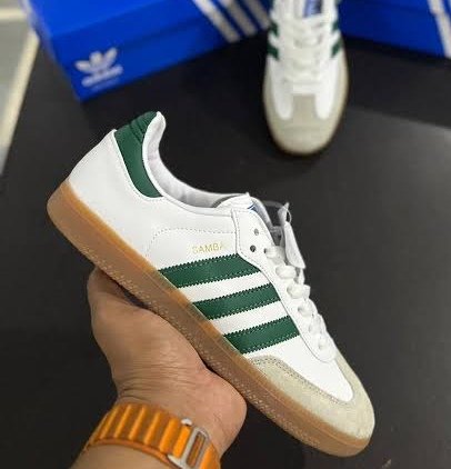 Addidas Samba White to Green (Master Quality) Shoes Wala