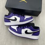Nike Jordan 1 Retro Low Court Purple White(Advance Quality) Shoes Wala