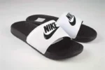 Nike Benassi White & Black(Good Quality) Shoes Wala