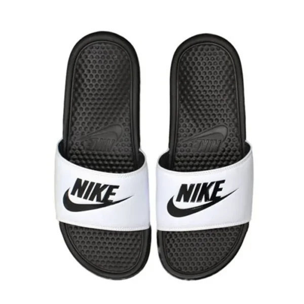 Nike Benassi White & Black(Good Quality) Shoes Wala