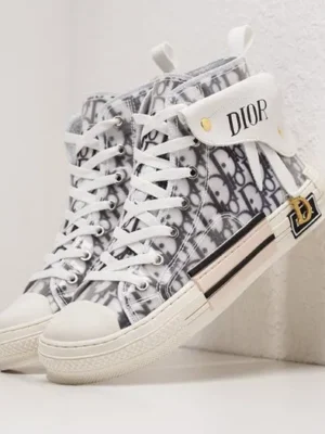 Dior B23 Oblique High Top Pocket Black White (Master Quality) Shoes Wala