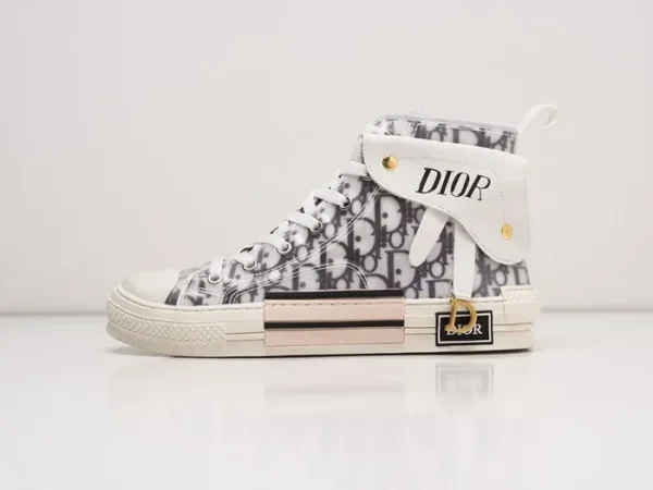 Dior B23 Oblique High Top Pocket Black White (Master Quality) Shoes Wala
