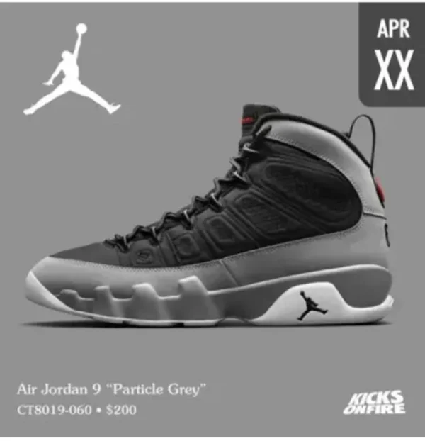 Air Jordan 9 Particle Grey (MASTER QUALITY) Shoes Wala