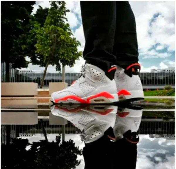 Nike Air Jordan Retro 6 White/Infrared(Master Quality) Shoes Wala