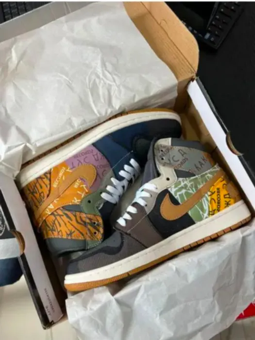 Air Jordan 1 High Travis Scott Cactus Jack (Advance Quality) Shoes Wala