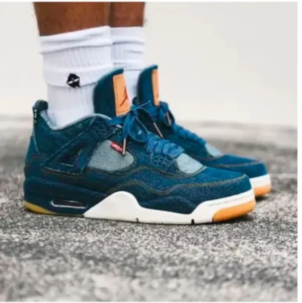 Levis Air Jordan 4 Blue Denim(Master Quality) Shoes Wala