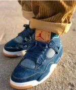 Levis Air Jordan 4 Blue Denim(Master Quality) Shoes Wala