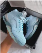 Nike Air Jordan Retro 5 Blue Bird(Master Quality) Shoes Wala