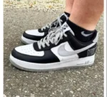 Nike Airforce 1 EMB Black White Silver(MASTER QUALITY) Shoes Wala