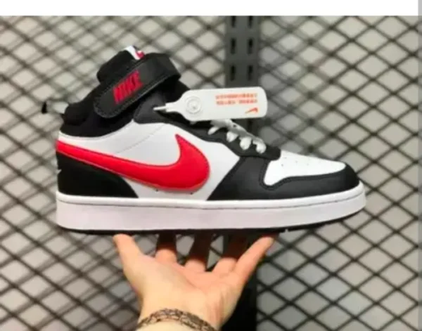*Nike Court Borough Mid 2 Black White University Red (Master Quality) Shoes Wala