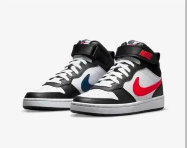*Nike Court Borough Mid 2 Black White University Red (Master Quality) Shoes Wala