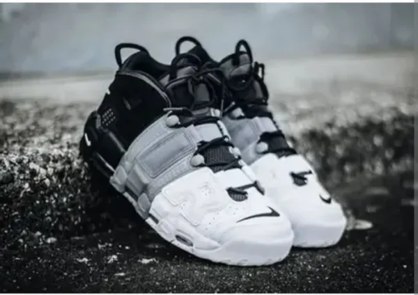 Nike Air Uptempo Black White Grey(Master Quality) Shoes Wala