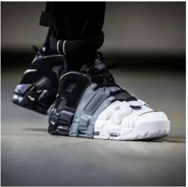 Nike Air Uptempo Black White Grey(Master Quality) Shoes Wala