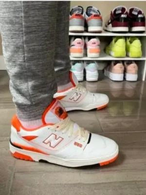New Balance 550 Syracuse White Versity Orange(Master Quality) Shoes Wala