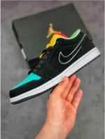 Air Jordan 1 Low Black Aurora Green Laser Orange(Master Quality) Shoes Wala
