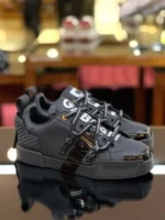 Dolce Gabbana Portofino Logo Embossed Black Sneakers ( Master Quality) Shoes Wala