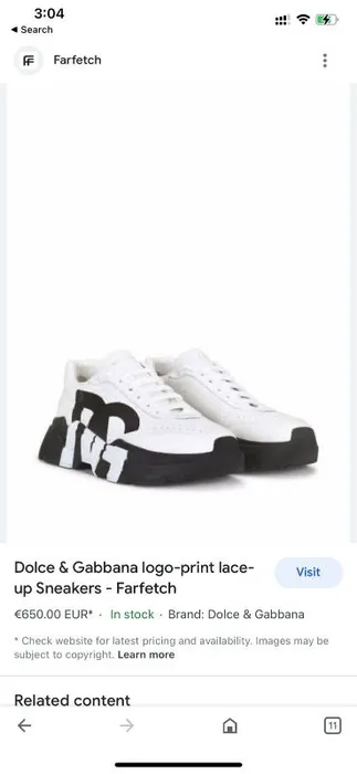 Dolce Gabbana Logo Sneakers (Master Quality) Shoes Wala