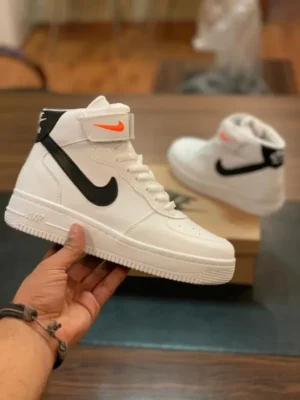 Nike High Ankle Orange(Good Quality) Shoes Wala