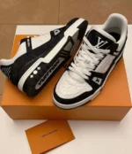 Louis Vuitton Trainer Black White(Master Quality) Shoes Wala