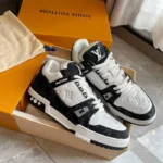 Louis Vuitton Trainer Black White(Master Quality) Shoes Wala