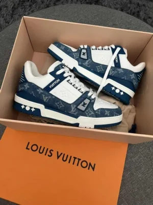 Louis Vuitton Lv Trainer Monogram Denim Sneaker (Master Quality) Shoes Wala