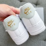 Nike Air Force 1 07 Gold Mini Swoosh (Master Quality) Shoes Wala