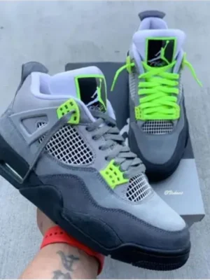 Air Jordan 4 Retro SE Neon (Advance Quality) Shoes Wala