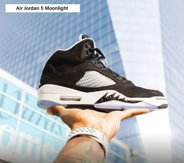 Air Jordan 5 Oreo Moonlight Black Master Quality) Shoes Wala
