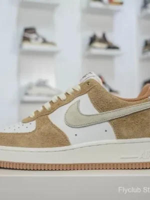 Nike Air Force 1 Low White Brown Wheat (Master Quality) Shoes Wala