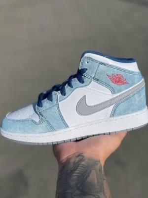 Nike Air Jordan 1 Mid French Blue (Master Quality) Shoes Wala