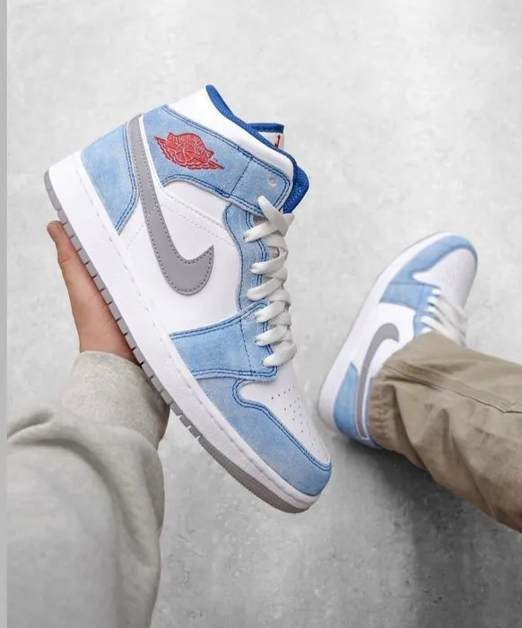 Nike Air Jordan 1 Mid French Blue (Master Quality) Shoes Wala