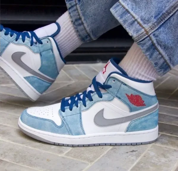Nike Air Jordan 1 Mid French Blue (Master Quality) Shoes Wala