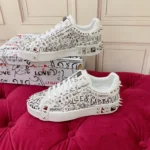 Dolce Gabbana White Portofind Stud Embellished (Master Quality) Shoes Wala