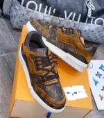 Louis Vuitton Trainer Monogram Canvas And Suede Leather-Brown (Master Quality) Shoes Wala