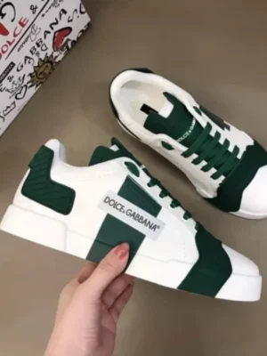 Dolce And Gabbana Low Top Sneaker White Green (Master Quality) Shoes Wala