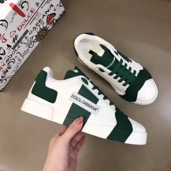 Dolce And Gabbana Low Top Sneaker White Green (Master Quality) Shoes Wala