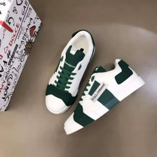 Dolce And Gabbana Low Top Sneaker White Green (Master Quality) Shoes Wala