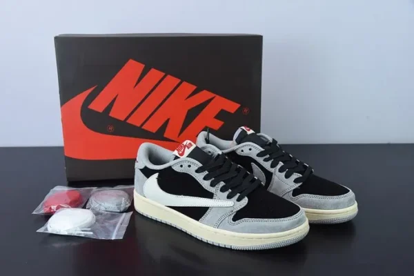 Travis Scott X Air Jordan 1 Retro Low Black Phantom (Master Quality) Shoes Wala
