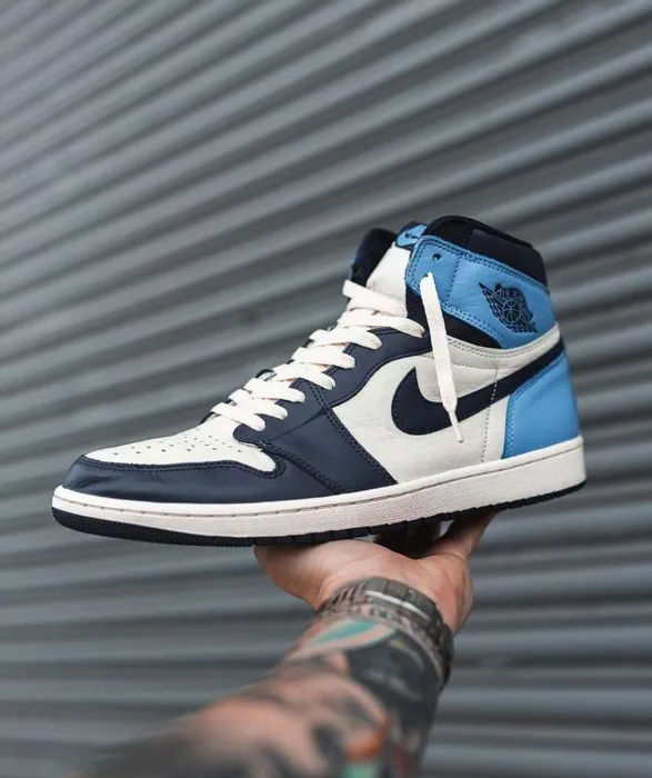Jordan 1 Obsidian Unc Long (Master Quality) Shoes Wala