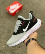 Nike Air Zoom Running Water Shell Grey Black For Men (Master Quality) Shoes Wala